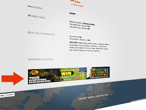 Small Interior Page Banner on Quality Hunts website