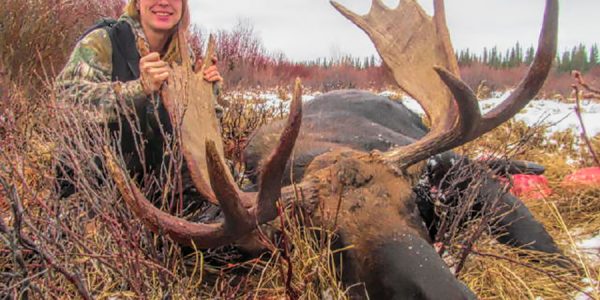 Bull Moose Hunt - British Columbia - hunter with trophy