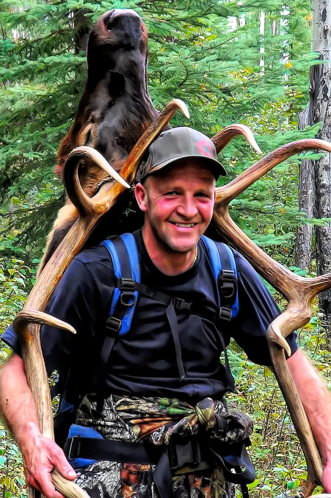 Happy hunter with Elk trophy - Canadian Elk Hunt - 2406
