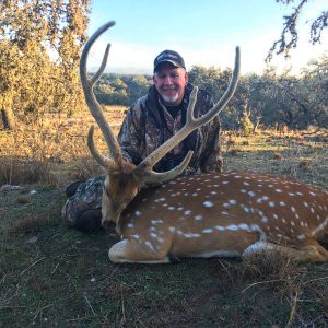 Hunt 3021 - Axis Deer Trophy and hunter - 3