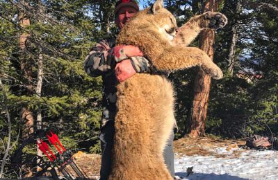 Wyoming Cougar Hunt - Fred Sweisthal and Mountain Lion